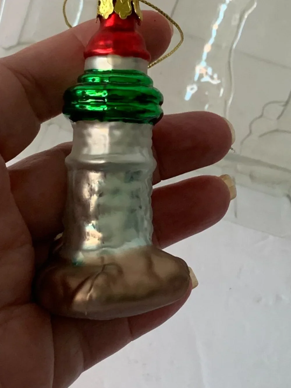 VINTAGE KURT ADLER MERCURY HAND PAINTED GLASS BLOWN LIGHTHOUSES SET OF 4